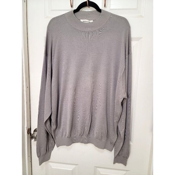 Pronto Uomo Gray Crewneck Sweater XXL Long Sleeve Men's Casual Knitwear - Picture 3 of 14